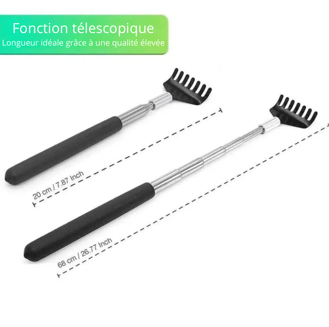 Gratte-dos télescopique en acier